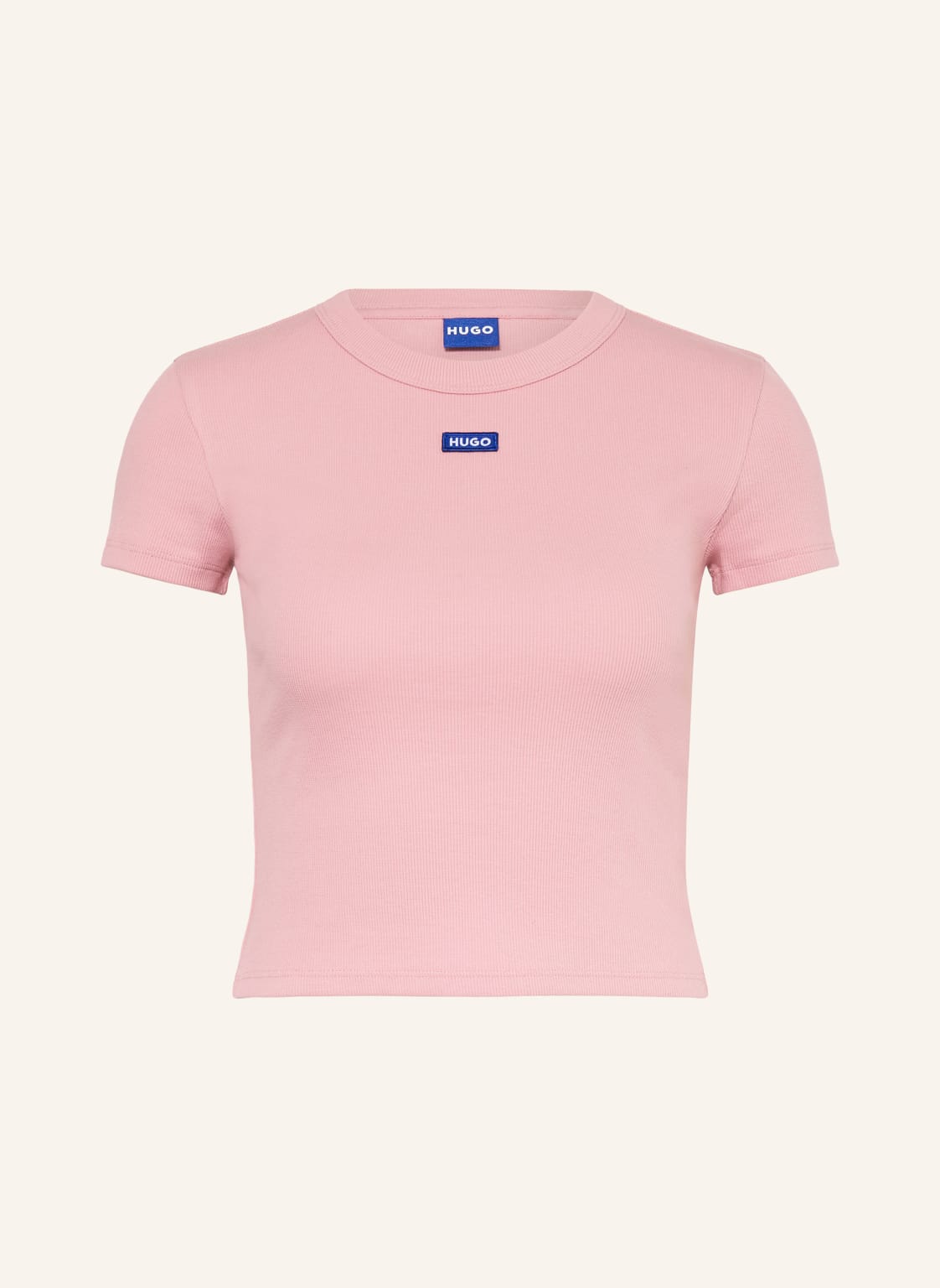Hugo Cropped-Shirt rosa von HUGO