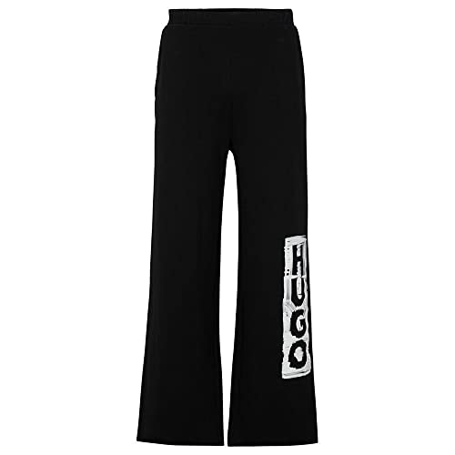 Hugo Damen Nasuede Jersey-Trousers, Black1, L EU von HUGO