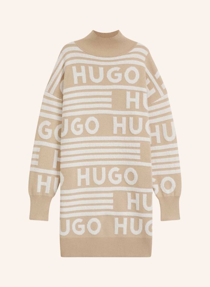 Hugo Gestricktes Kleid Sisminy Oversize Fit beige von HUGO