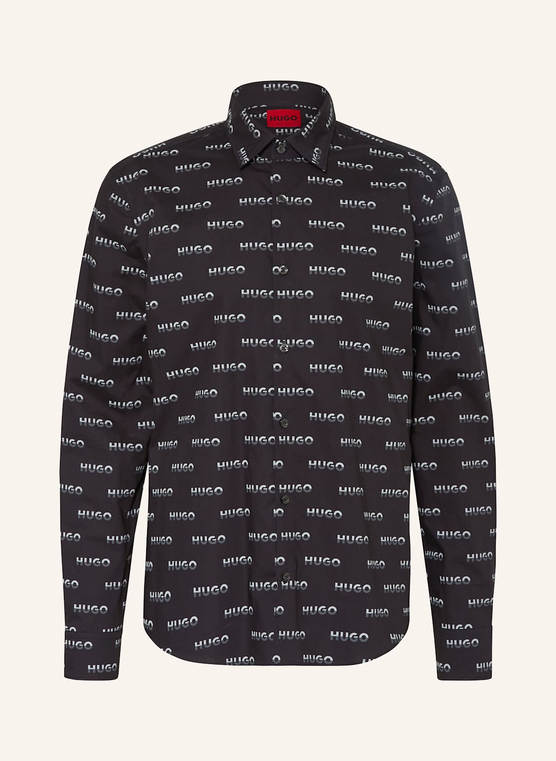 Hugo Hemd Erno Casual Slim Fit schwarz von HUGO