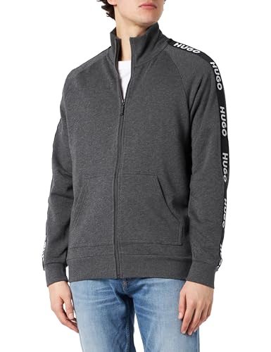 Hugo Herren Sporty Logo Jacketzp Loungewear, Open Grey61, L EU von HUGO
