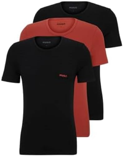 Hugo T-Shirt RN Triplet P Herren,Dark Red609,XL von HUGO