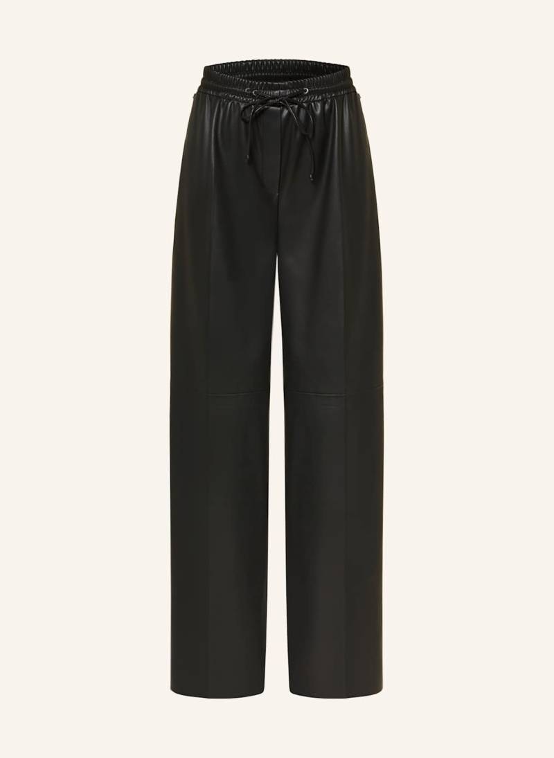 Hugo Hose Hasabelle In Lederoptik schwarz von HUGO