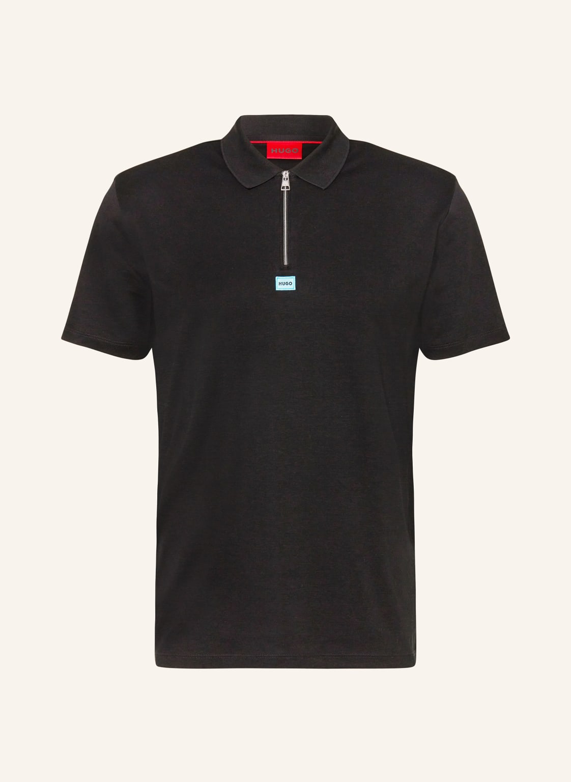 Hugo Jersey-Poloshirt Deresom Regular Fit schwarz von HUGO
