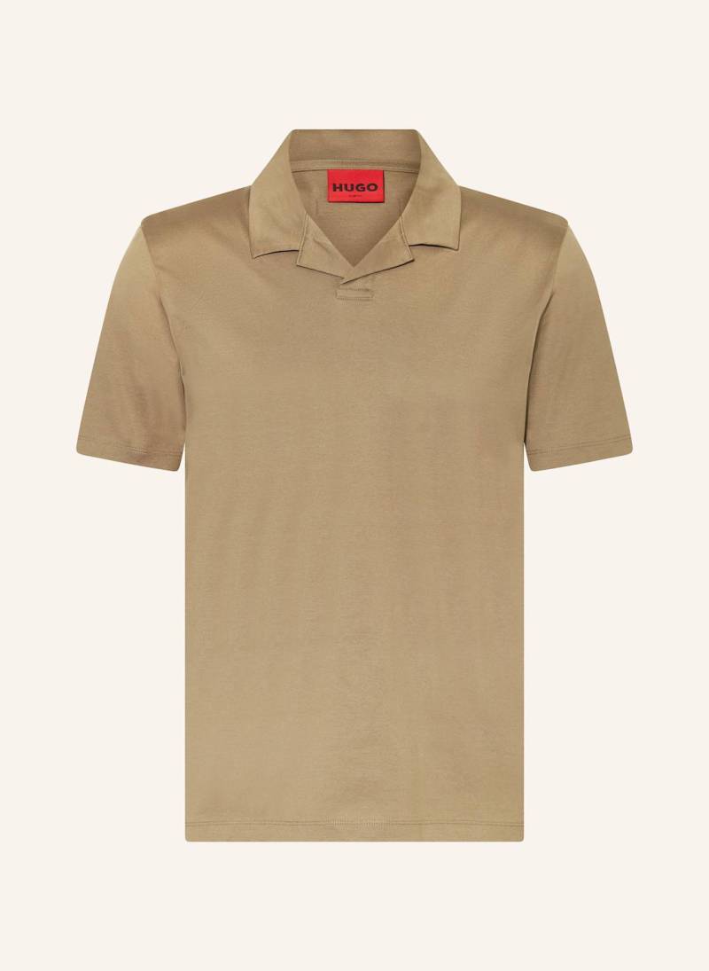 Hugo Jersey-Poloshirt Dimerspolo braun von HUGO