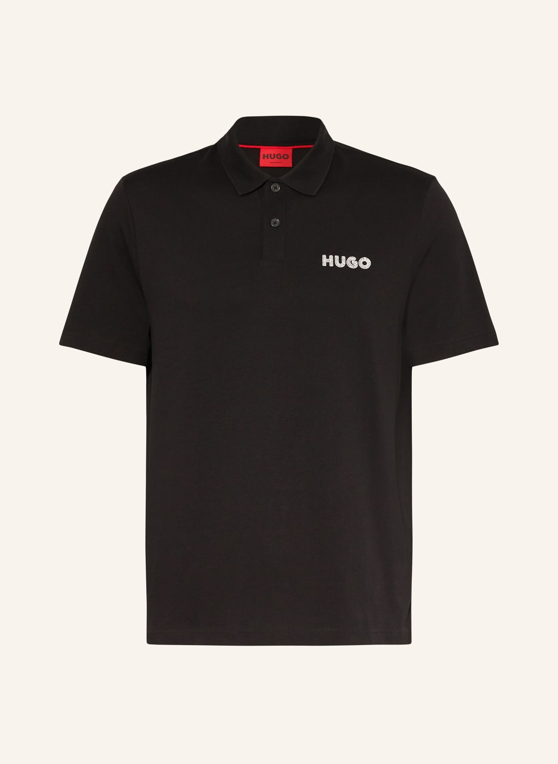 Hugo Jersey-Poloshirt Drocholo schwarz von HUGO