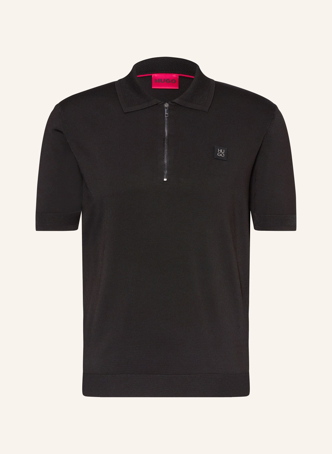 Hugo Jersey-Poloshirt Sayfong schwarz von HUGO