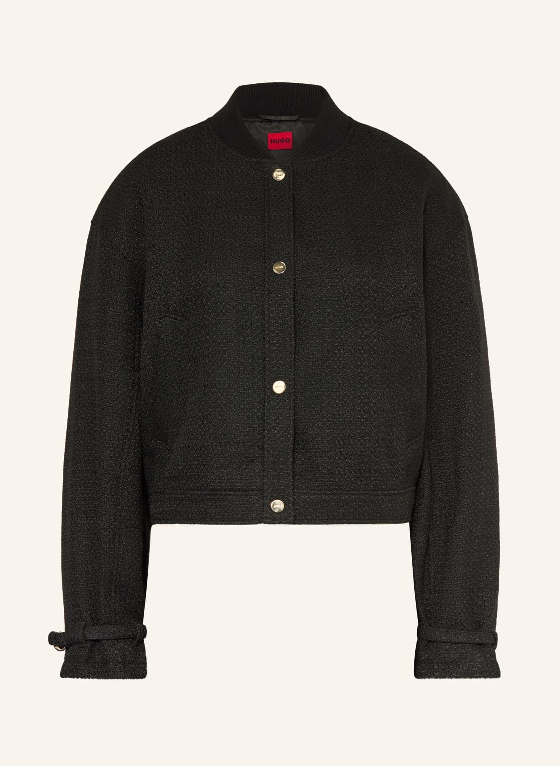 Hugo Kastenjacke Asense Aus Bouclé schwarz von HUGO