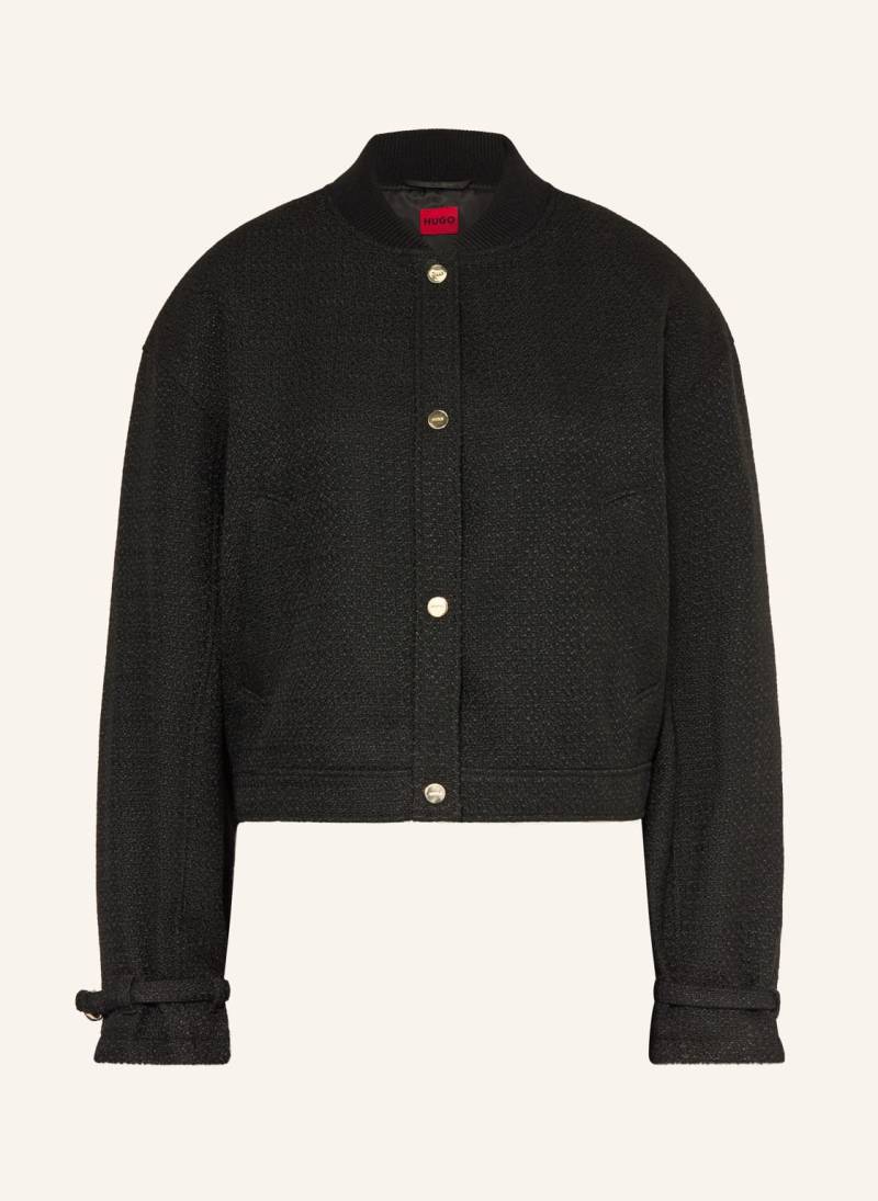 Hugo Kastenjacke Asense Aus Bouclé schwarz von HUGO