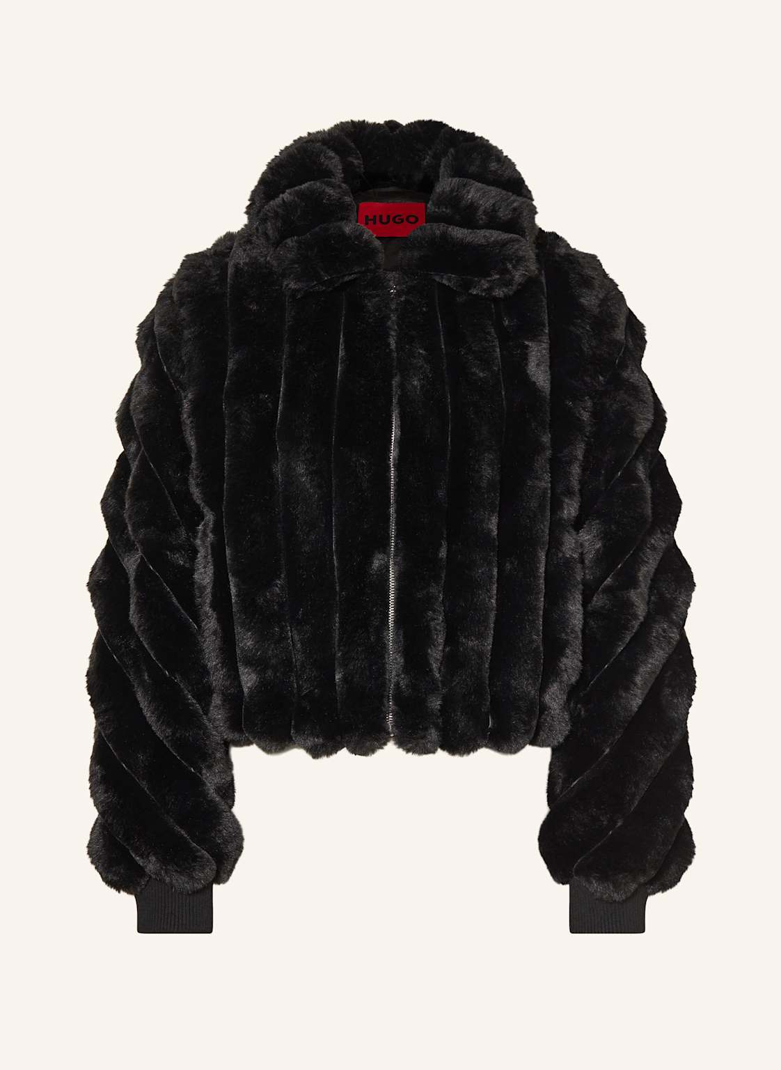 Hugo Kunstfell-Jacke Floriane schwarz von HUGO