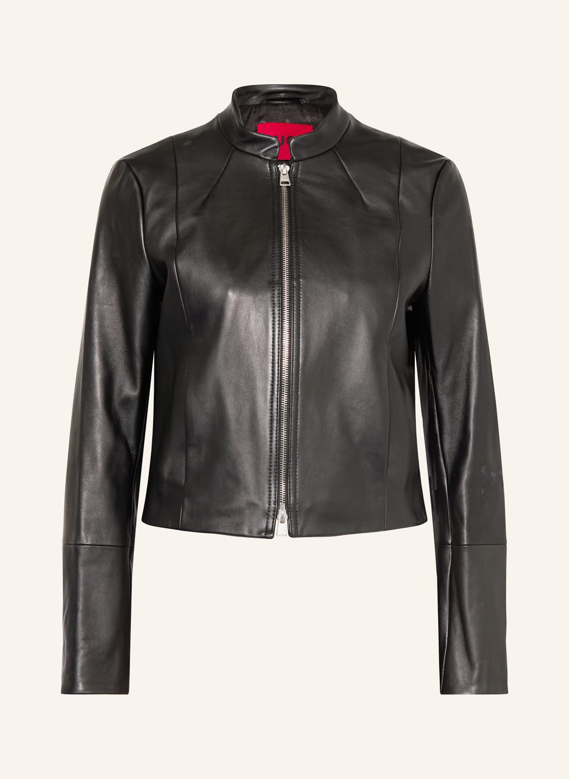 Hugo Lederjacke Lasari schwarz von HUGO