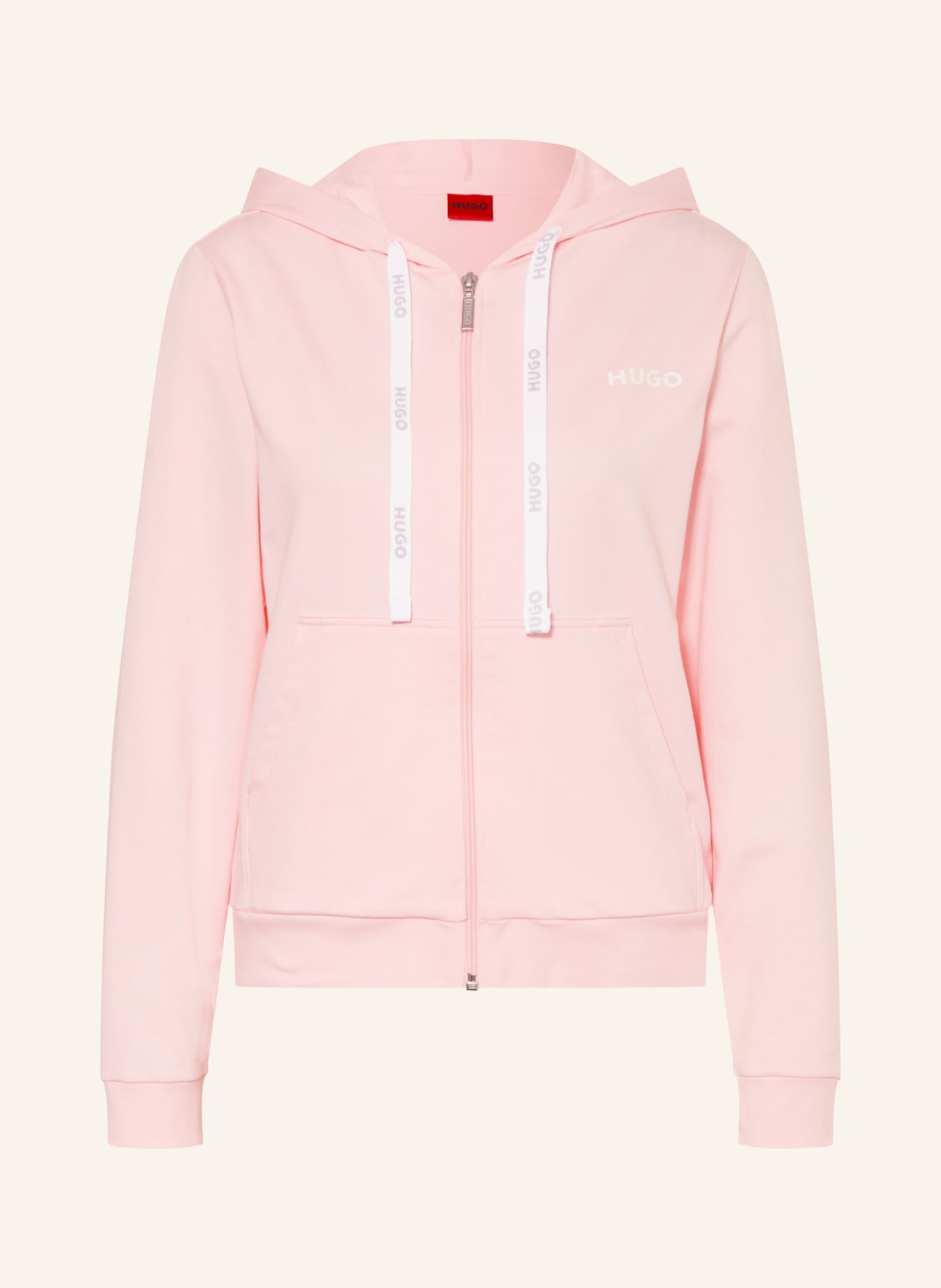 Hugo Lounge-Sweatjacke rosa von HUGO