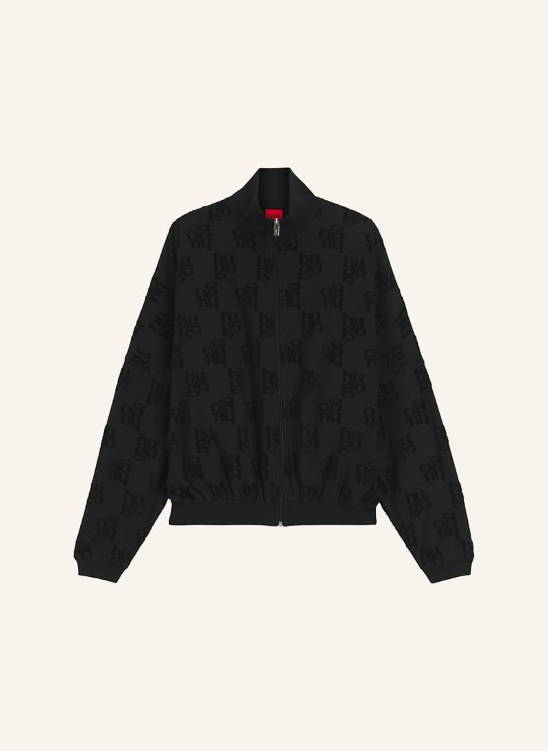 Hugo Loungewear Jacke Terrymonogram_Jacket schwarz von HUGO