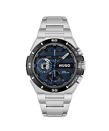 Hugo Multi Zifferblatt Quarz Uhr für Herren Kollektion #WILD mit Silbernes Edelstahlarmband - 1530337 Hugo Multi Zifferblatt Quarz Uhr für Herren Kollektion #WILD mit Silbernes Edelstahlarmband - 1530337 von HUGO