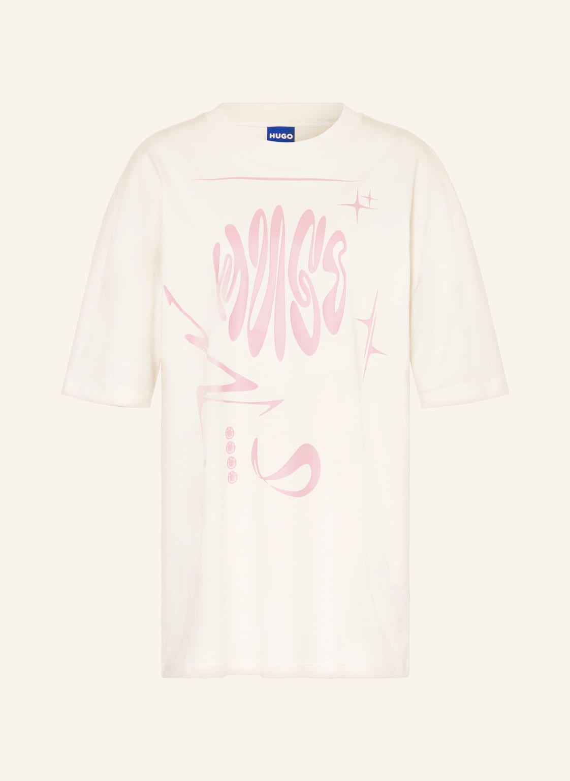 Hugo Oversized-Shirt beige von HUGO