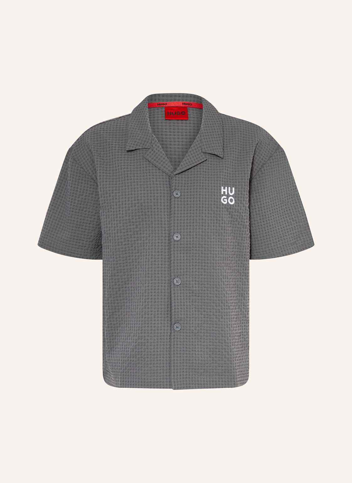 Hugo Resorthemd Chaffle Comfort Fit grau Hugo Resorthemd Chaffle Comfort Fit grau von HUGO