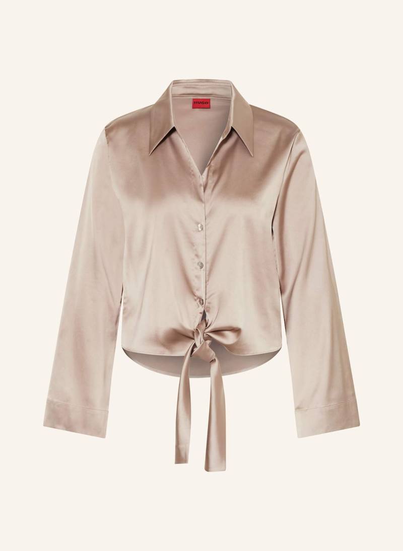 Hugo Satinbluse Errika beige von HUGO