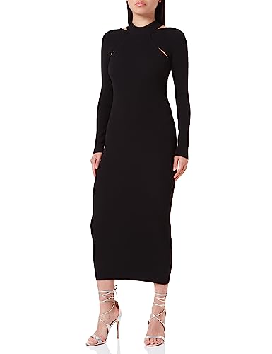 HUGO Women's Sirgin Knitted-Dress, Black1, L von HUGO