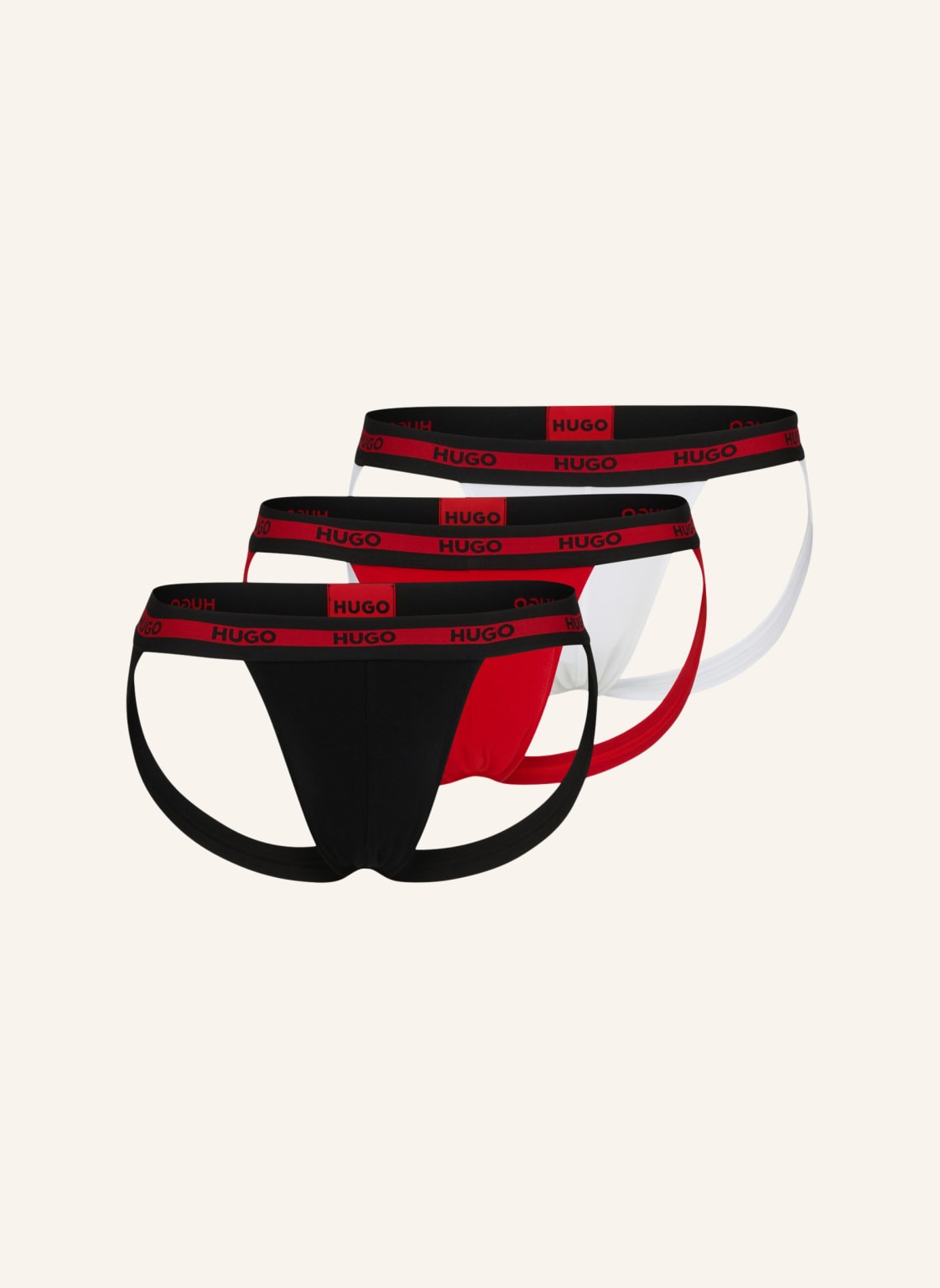 Hugo Slip Jockstr Tripl Planet rot von HUGO