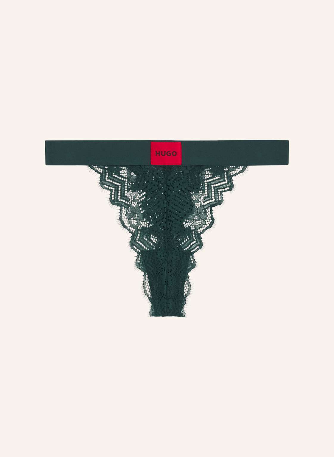 Hugo Slip String Rl Lace gruen von HUGO