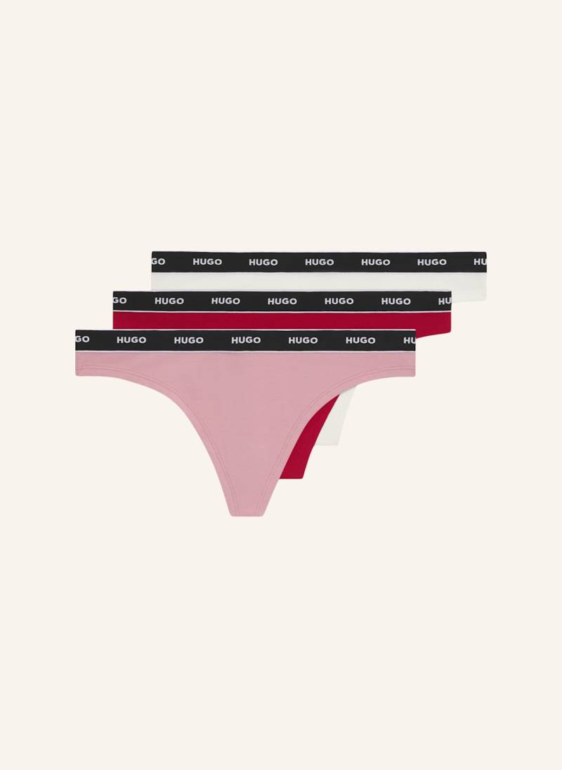 Hugo Slip Triplet Thong Stripe schwarz von HUGO