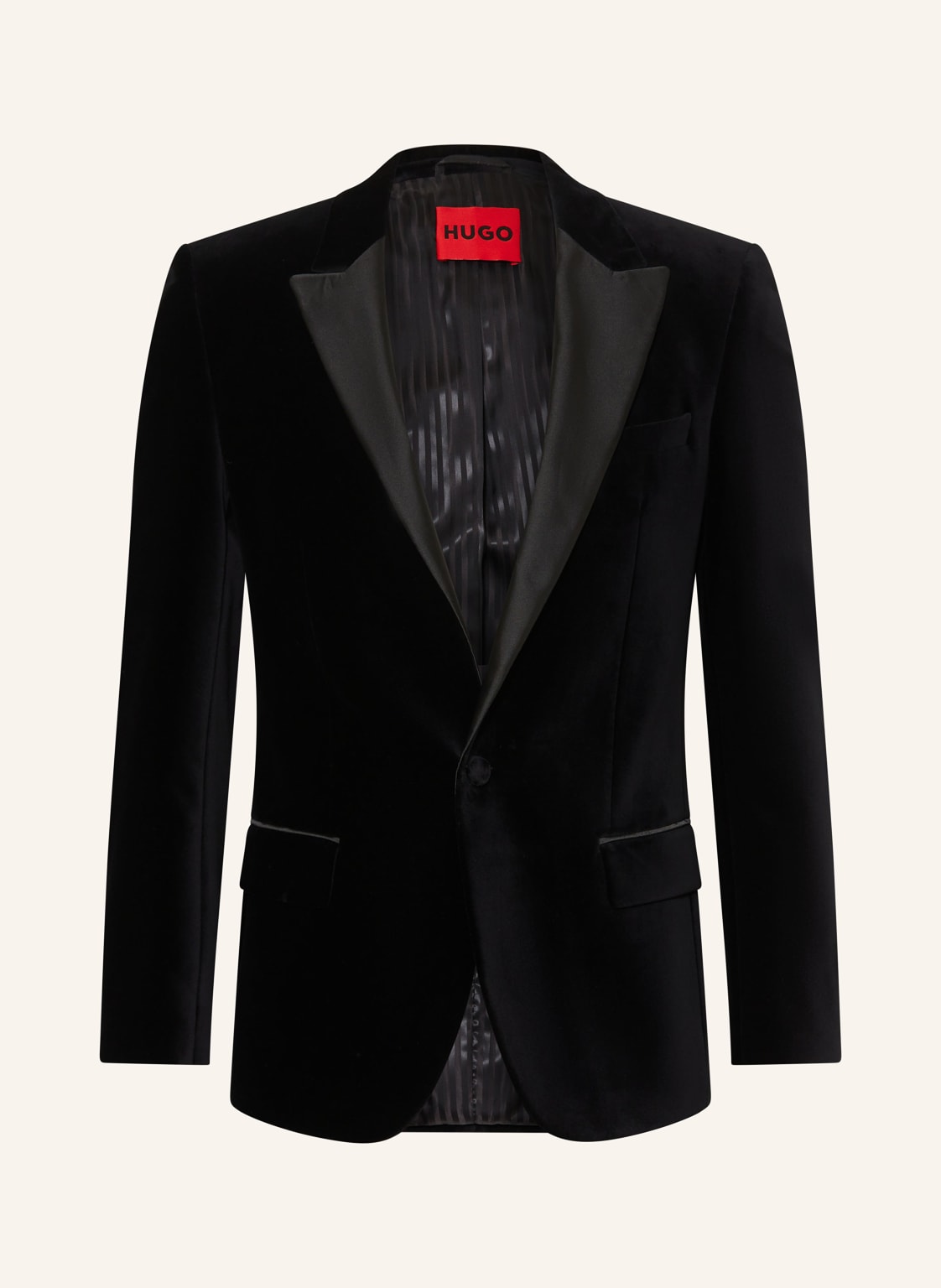 Hugo Smoking-Sakko Henry Slim Fit Aus Samt schwarz von HUGO