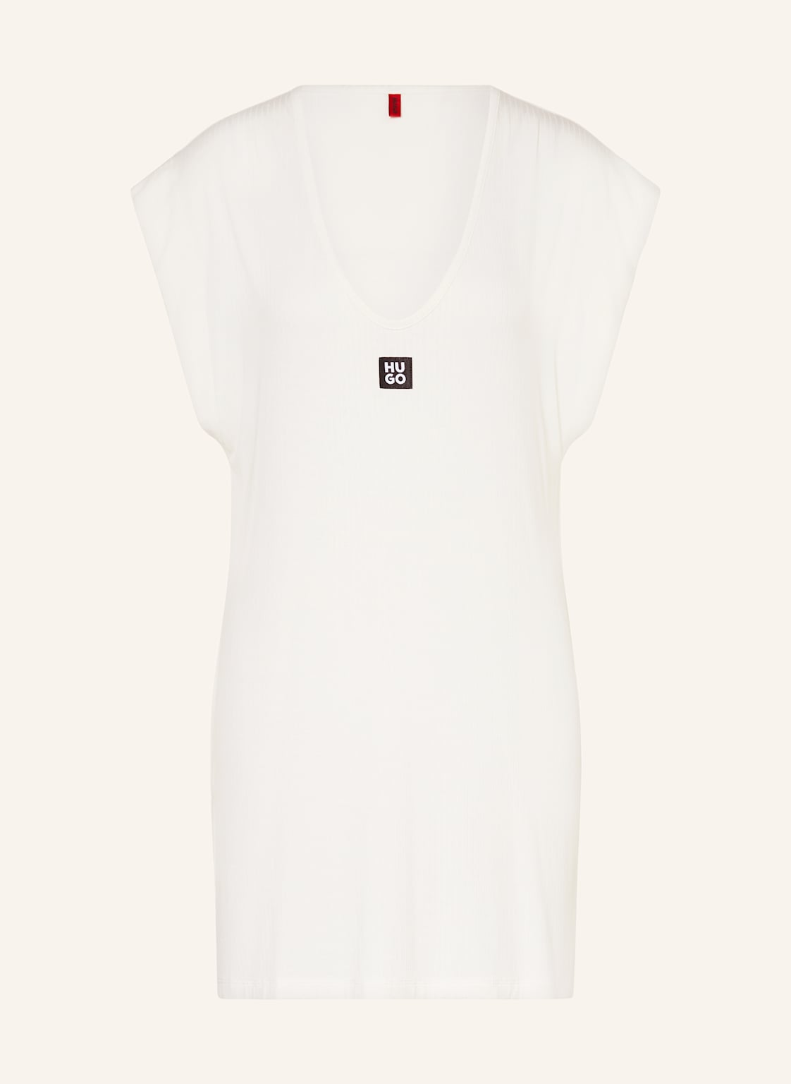 Hugo Strandkleid Signature beige von HUGO