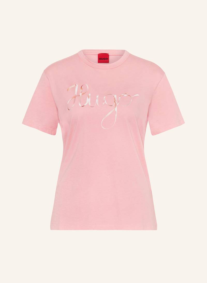 Hugo T-Shirt Damacia rosa von HUGO