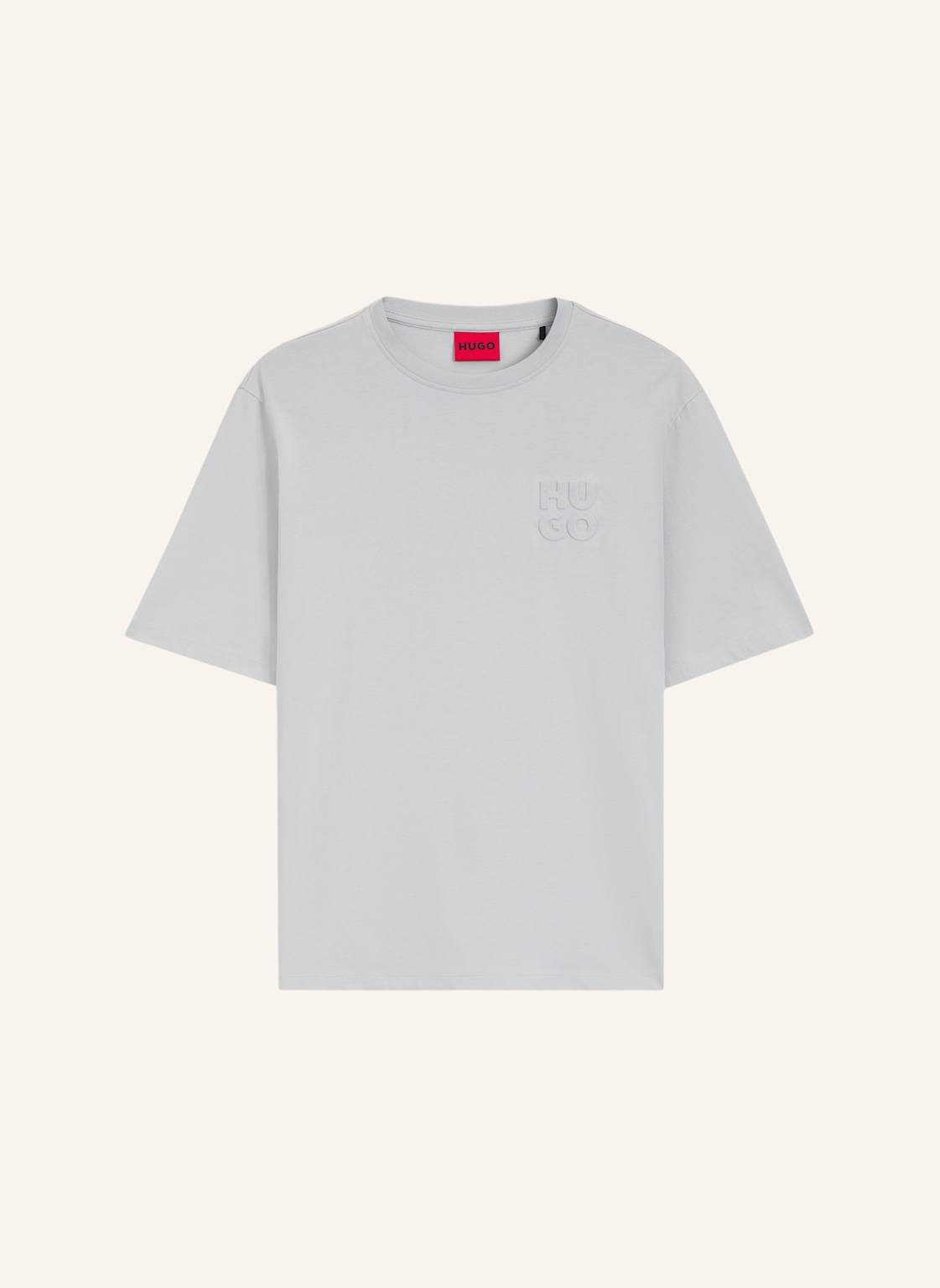 Hugo T-Shirt Dleek_In Relaxed Fit grau von HUGO