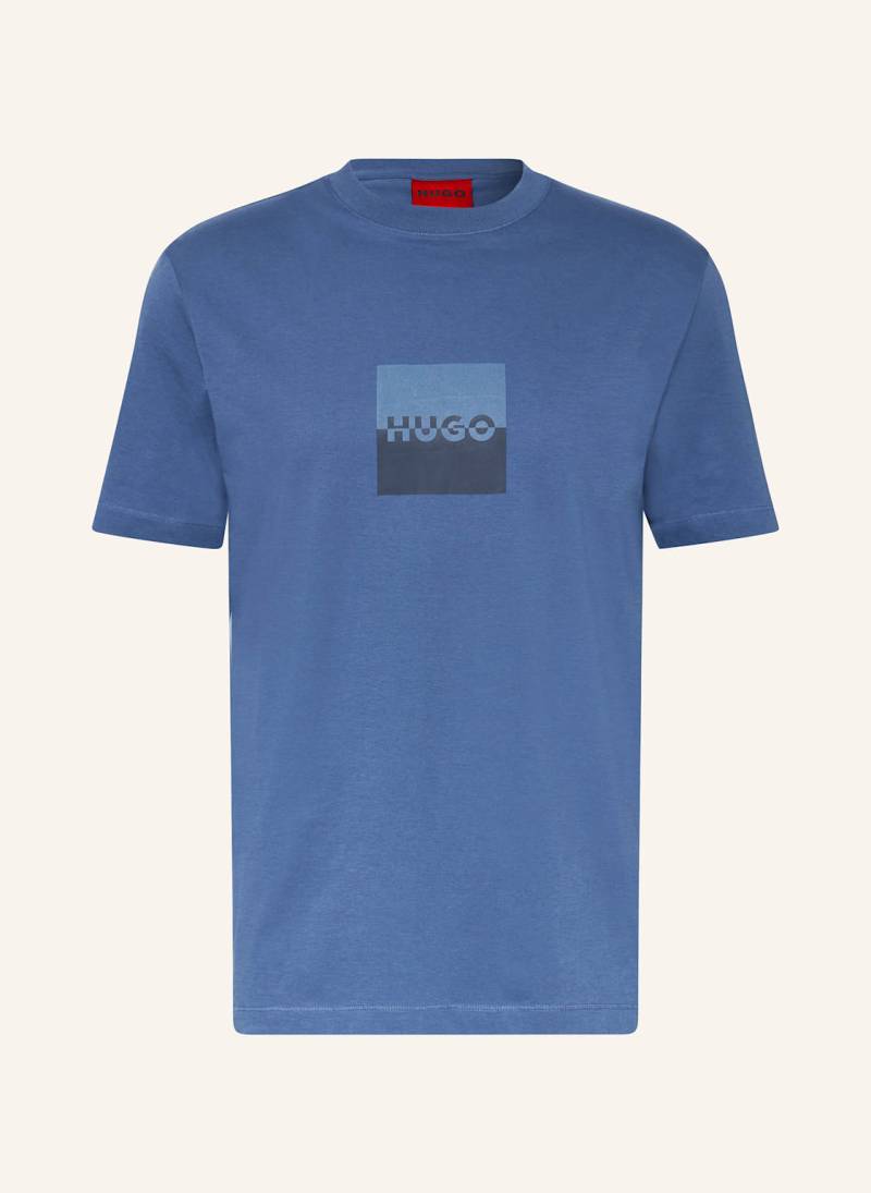 Hugo T-Shirt Dusplit blau von HUGO
