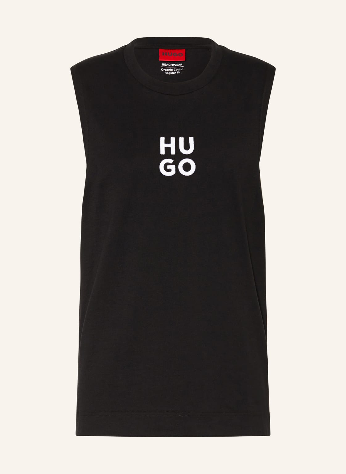 Hugo Tanktop Beach schwarz von HUGO