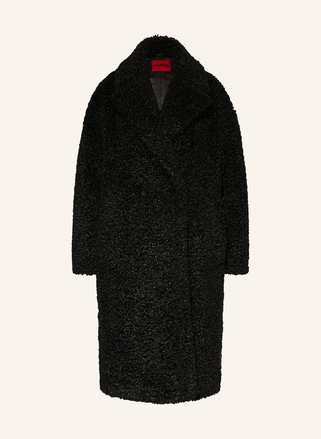 Hugo Teddyfell-Mantel Malite schwarz von HUGO