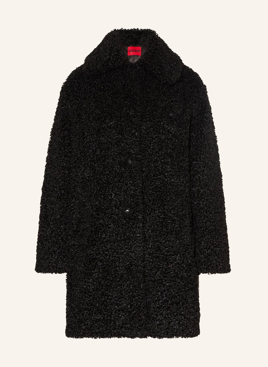 Hugo Teddyfell-Mantel Mimina-1 schwarz von HUGO