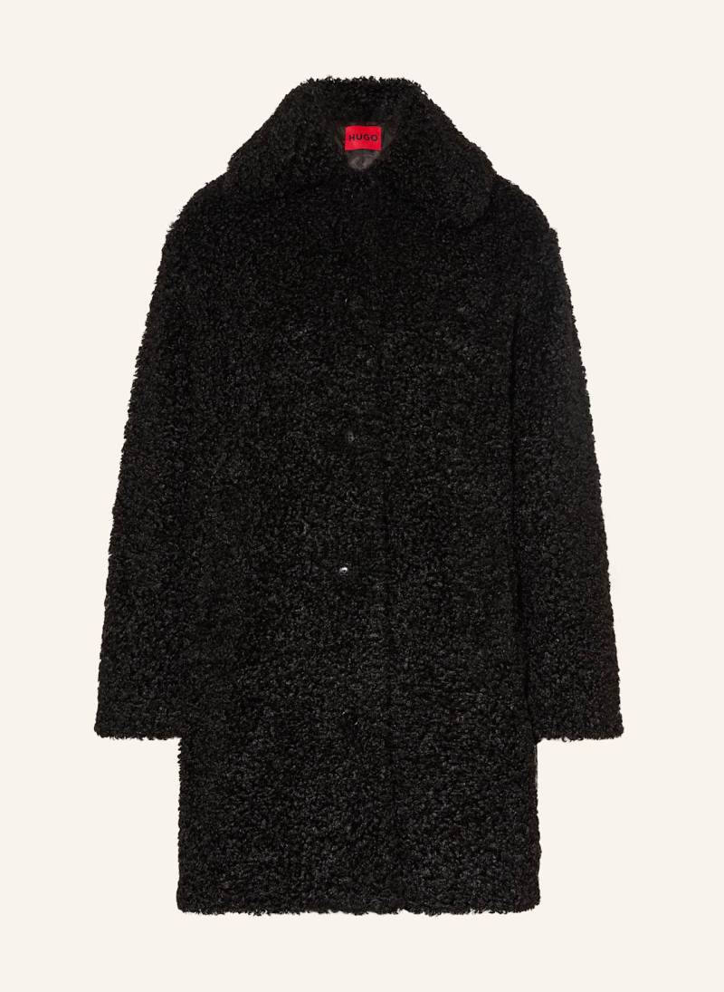 Hugo Teddyfell-Mantel Mimina-1 schwarz von HUGO