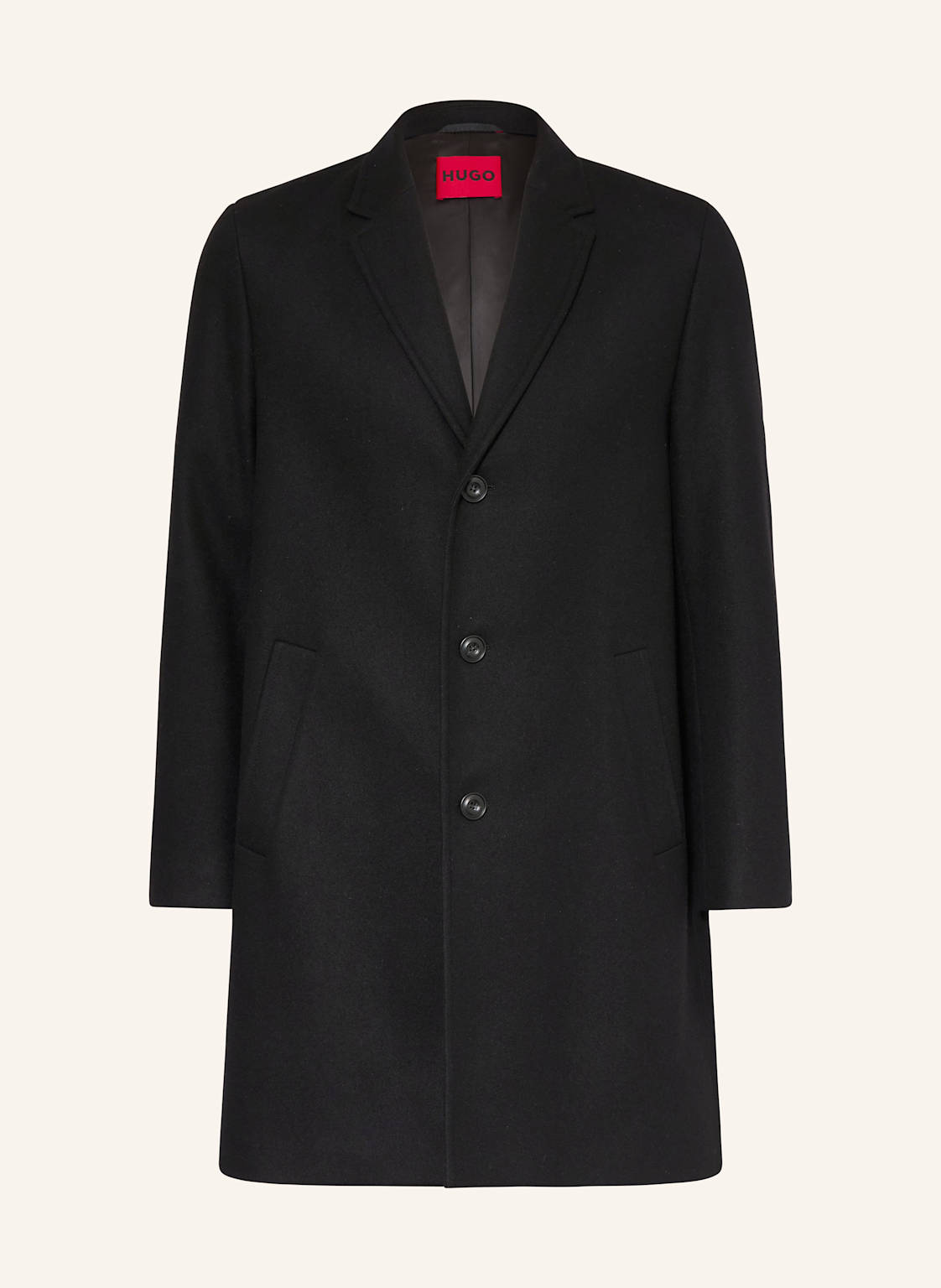 Hugo Wollmantel Malte schwarz von HUGO