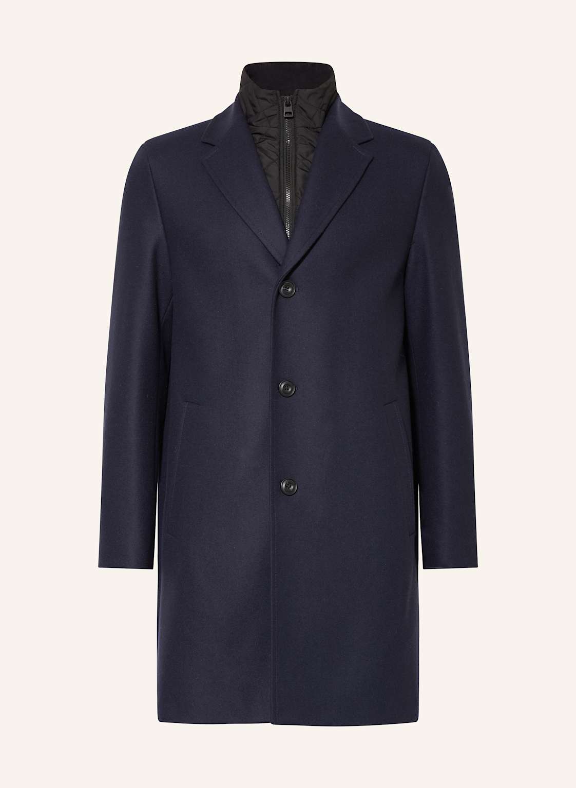 Hugo Wollmantel Milogan Mit Blende blau von HUGO