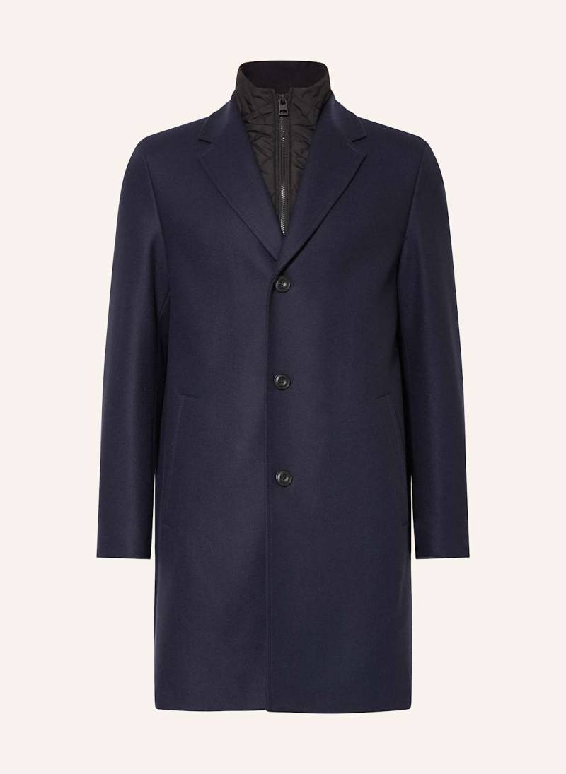 Hugo Wollmantel Milogan Mit Blende blau von HUGO