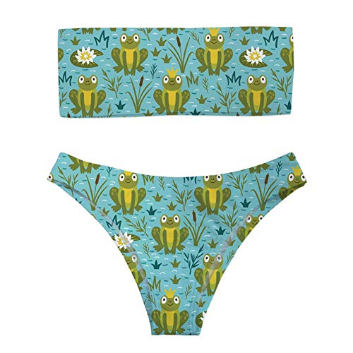 HUGS IDEA Damen Bikini-Set Gr. S, Frosch von HUGS IDEA