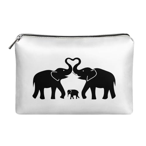 HUGS IDEA Damen Mode Leder Handtasche Reise Kosmetiktasche Reißverschluss Clutch PU Leder Geldbörse, elefant, Einheitsgröße von HUGS IDEA