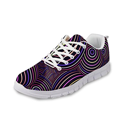 HUGS IDEA Farbenfrohe modische Damen-Sneakers, Laufschuhe, Mehrfarbig 4, 40.5 EU von HUGS IDEA