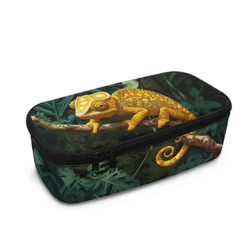 HUGS IDEA Federmäppchen mit mehreren Fächern, leichtes Stifteetui für Jungen, chameleon, Einheitsgröße, Schulranzen von HUGS IDEA