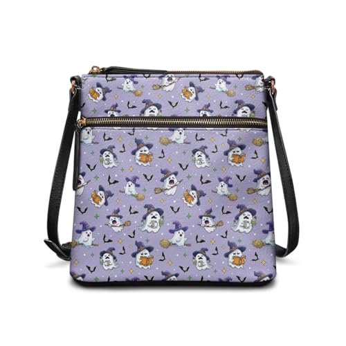HUGS IDEA Halloween Crossbody Bag Damen Trendy Umhängetasche Mode Hobo Handtasche, Halloween Geist, Einheitsgröße von HUGS IDEA