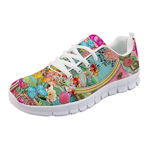 HUGS IDEA Leichtgewichtige Schaumstoff-Flachschuhe für Sport, Laufschuhe, Fitness, Joggen, - Ölgemälde - Größe: 36 EU von HUGS IDEA