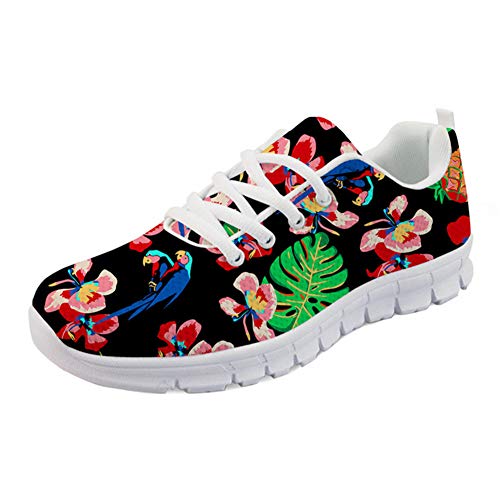 HUGS IDEA Modische abstrakte Blume Floral Art Sneaker Täglich Freizeitschuhe Ultraleicht Joggen Laufen Sport Schuhe, - Blume 4 - Größe: 42.5 EU von HUGS IDEA