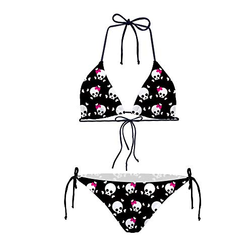 HUGS IDEA Sexy Bikini, 2-teilig, mit Totenkopf-Motiv Gr. M, Totenkopf 3 von HUGS IDEA