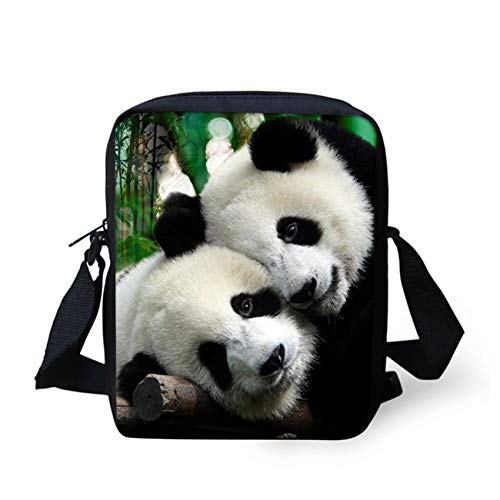 HUGS IDEA Umhängetasche mit Tiergesicht, klein, panda, S, Umhängetasche von HUGS IDEA
