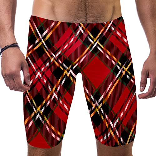 HUI JIN SHOP Herren-Badeanzug, kariert, schnelltrocknend, Rot, mehrfarbig, L/XL HUI JIN SHOP Herren-Badeanzug, kariert, schnelltrocknend, Rot, mehrfarbig, L/XL von HUI JIN SHOP