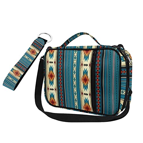 HUIACONG Aztekische Western-Bibeltasche mit Schlüsselanhänger für Damen und Herren, Bibelhülle und Schlüsselanhänger, 2-teiliges Set für Mädchen und Jungen, Bibeletui + Schlüsselanhänger, großer von HUIACONG