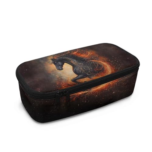 HUIACONG Federmäppchen Jungen Federmäppchen Kinder Federmäppchen Große Kapazität Penicl Case Federmäppchen, pferd, Einheitsgröße, Federmäppchen von HUIACONG