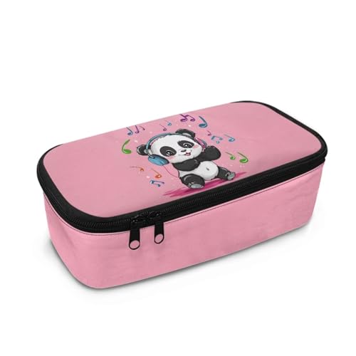 HUIACONG Federmäppchen für Mädchen, Federmäppchen, große Kapazität, ästhetisches Federmäppchen, Panda-Musiknote, Einheitsgröße, Federmäppchen von HUIACONG